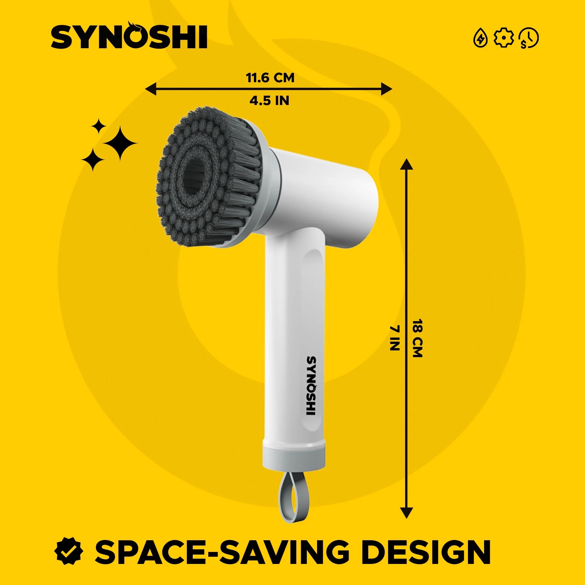 ® Electric Scrubber with 3 Replaceable Brush Heads, Cordless Waterproof Spin Power Cleaner
