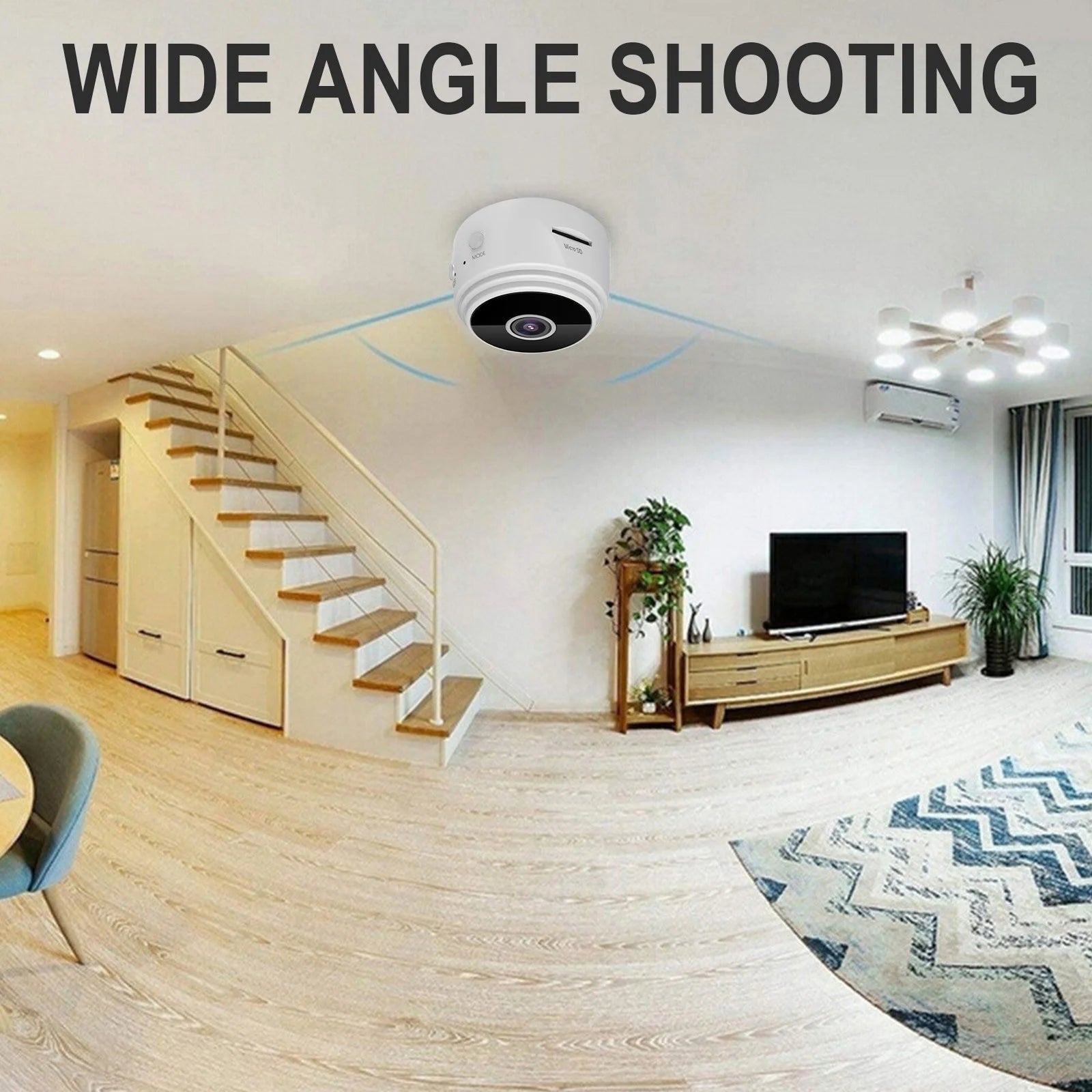Mini Camera Wireless HD 1080P Security Cam Night Vision Motion Detects with 360° Adjust
