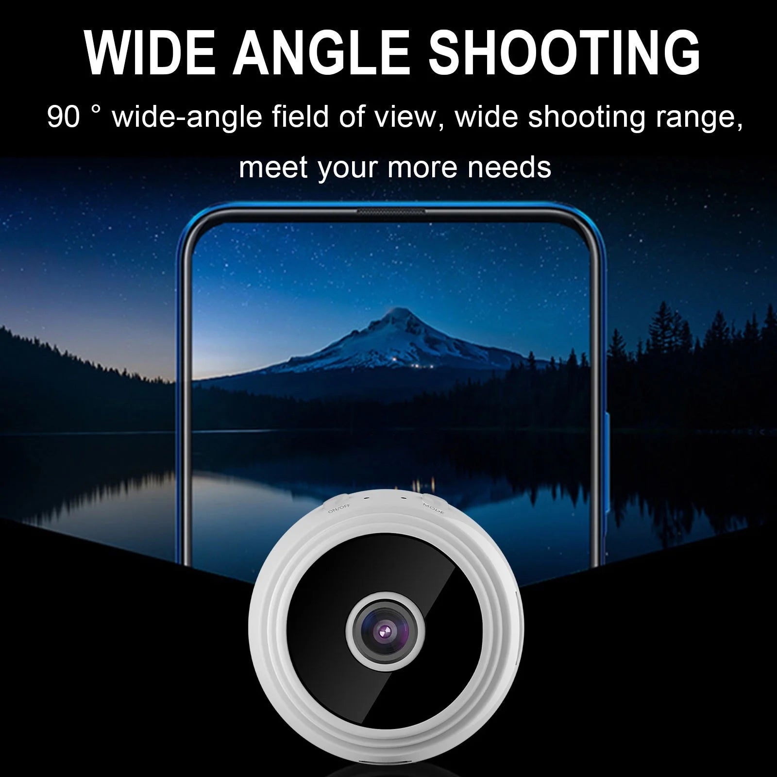 Mini Camera Wireless HD 1080P Security Cam Night Vision Motion Detects with 360° Adjust