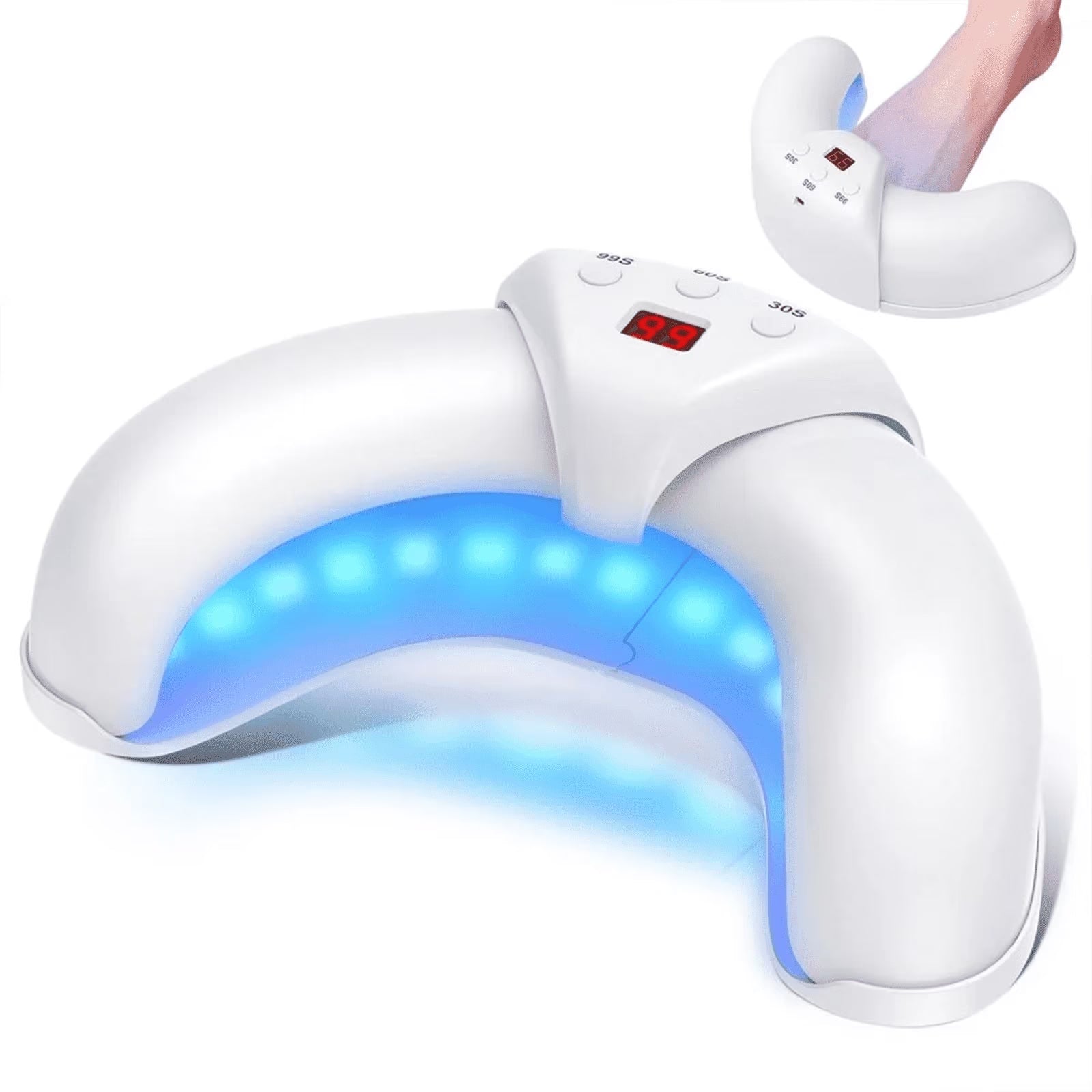 Professional LED Nail Dryer for Effective Toe Fungus Treatment, Rapid-Drying Foot Fungus Curing Lamp, Compact UV Gel Curing Light