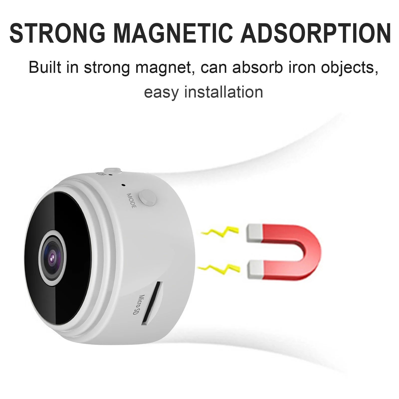 Mini Camera Wireless HD 1080P Security Cam Night Vision Motion Detects with 360° Adjust