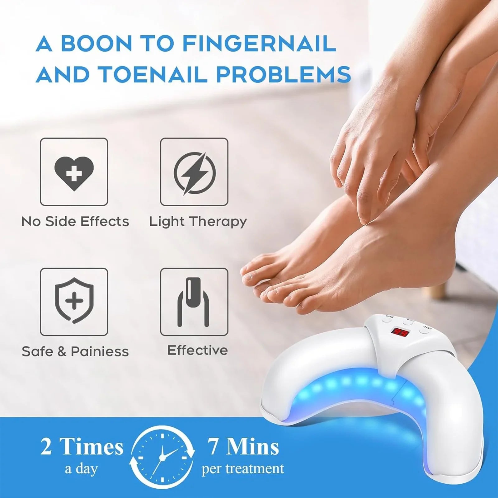 Professional LED Nail Dryer for Effective Toe Fungus Treatment, Rapid-Drying Foot Fungus Curing Lamp, Compact UV Gel Curing Light