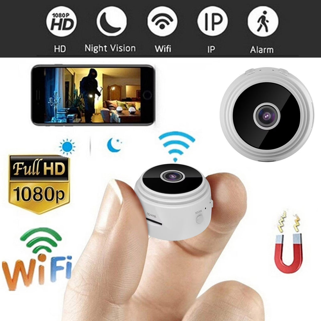 Mini Camera Wireless HD 1080P Security Cam Night Vision Motion Detects with 360° Adjust